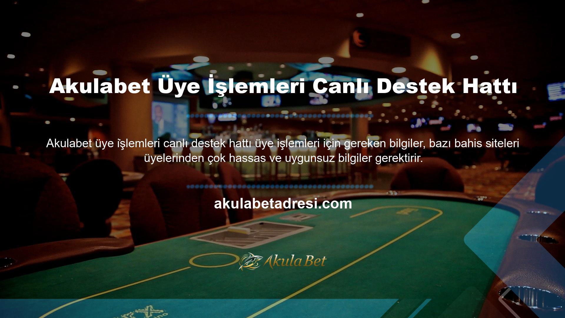 Bu durum, site güvenilir değilse, Akulabet üye açıklamaları canlı destek hattı kitapları için büyük sorunlara neden olabilir